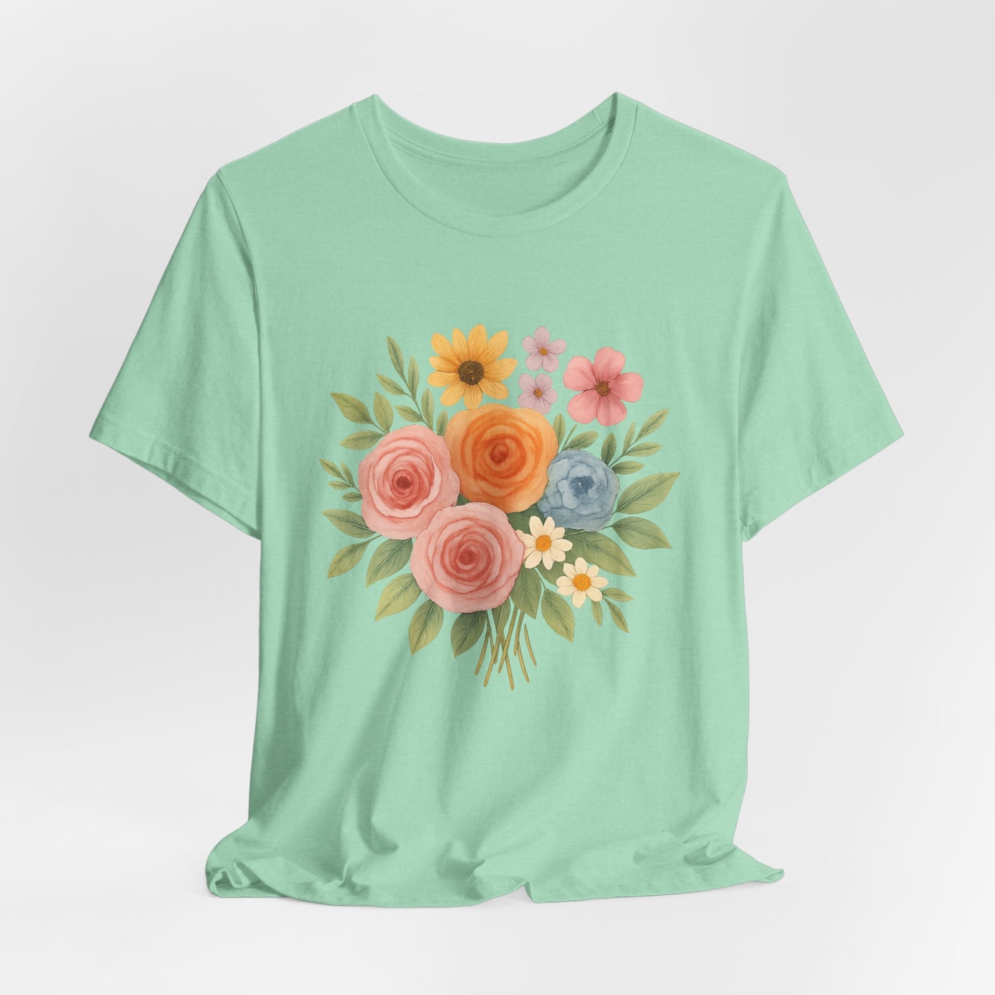 Watercolor Bouquet T-Shirt | Garden T-Shirt- Unisex Fit