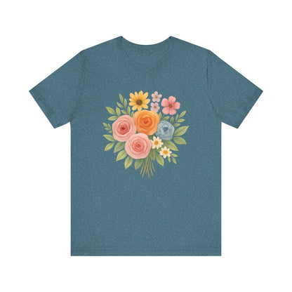 Watercolor Bouquet T-Shirt | Garden T-Shirt- Unisex Fit