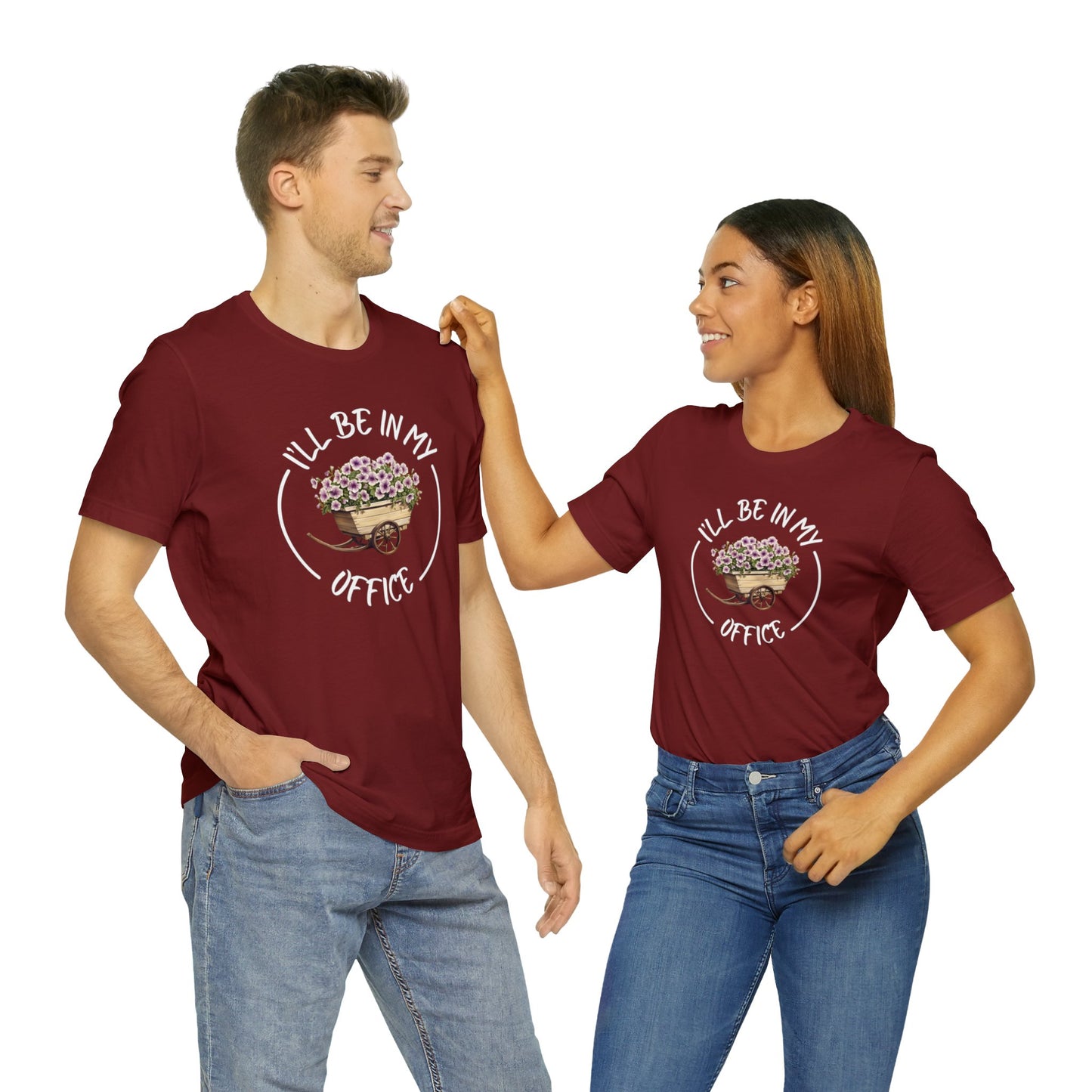 I'll Be in My Office Shirt -Purple Flowers- Unisex Bella Canvas