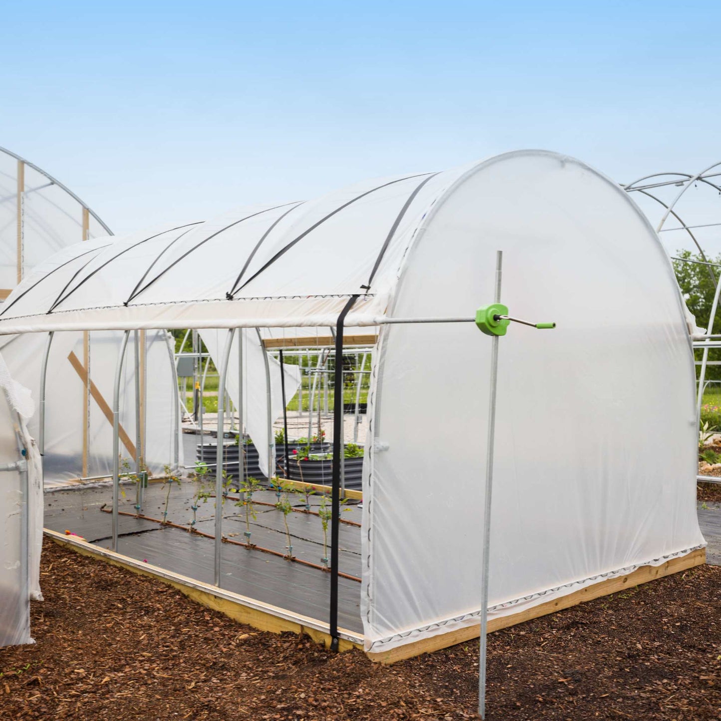 10' Essential High Tunnel Kit - Roll-up Sides and End Wall Door Kit Included