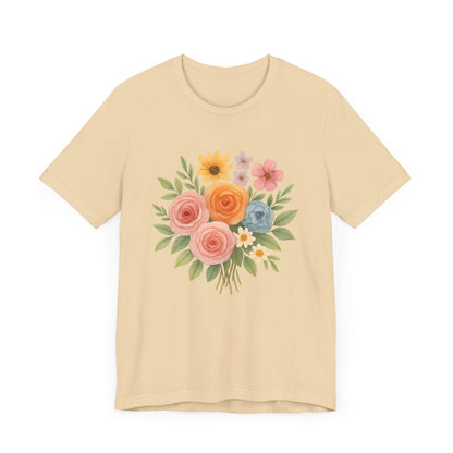 Watercolor Bouquet T-Shirt | Garden T-Shirt- Unisex Fit