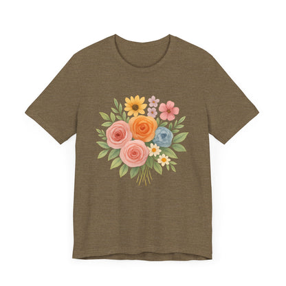 Watercolor Bouquet T-Shirt | Garden T-Shirt- Unisex Fit
