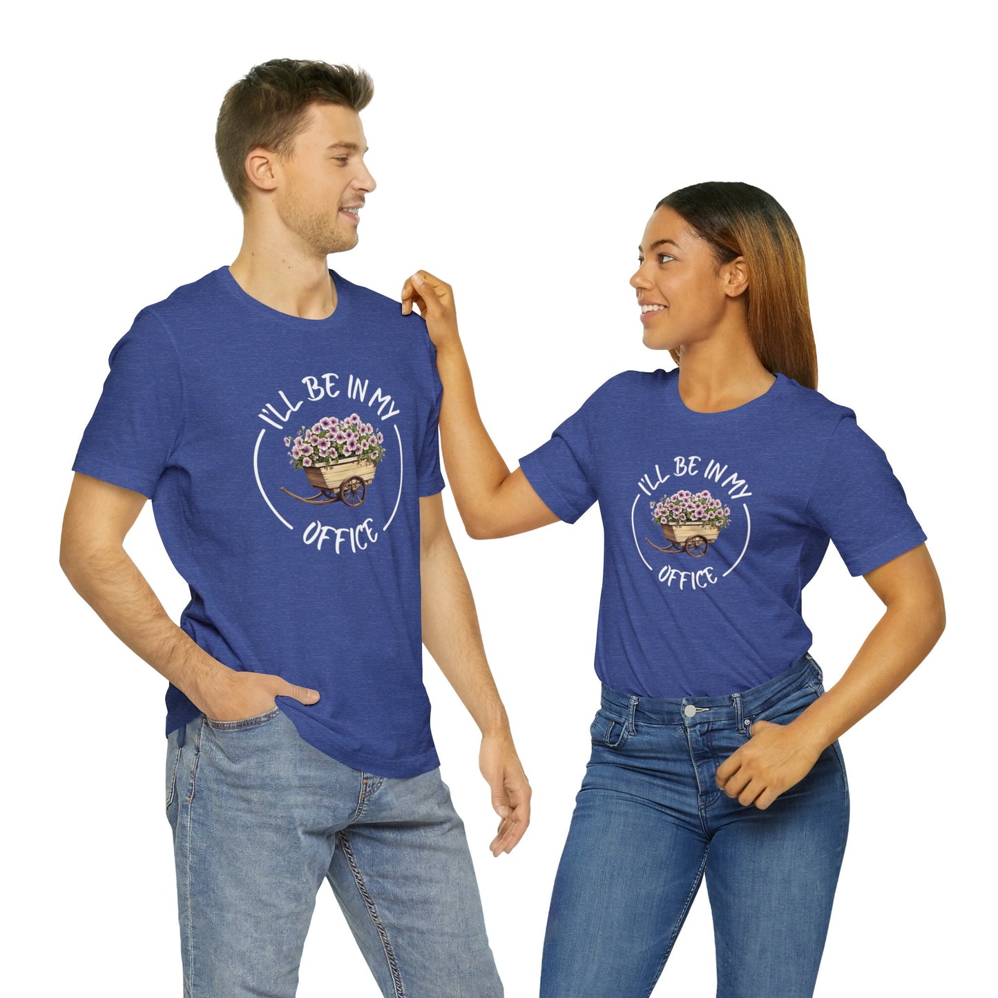 I'll Be in My Office Shirt -Purple Flowers- Unisex Bella Canvas