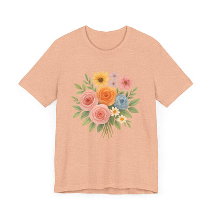 Watercolor Bouquet T-Shirt | Garden T-Shirt- Unisex Fit