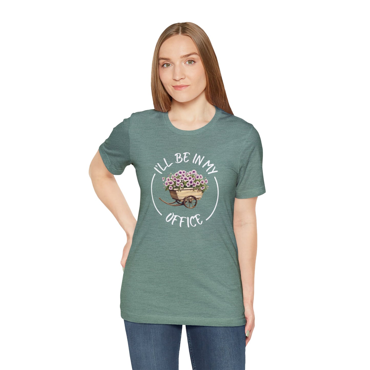 I'll Be in My Office Shirt -Purple Flowers- Unisex Bella Canvas