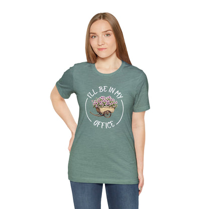 I'll Be in My Office Shirt -Purple Flowers- Unisex Bella Canvas