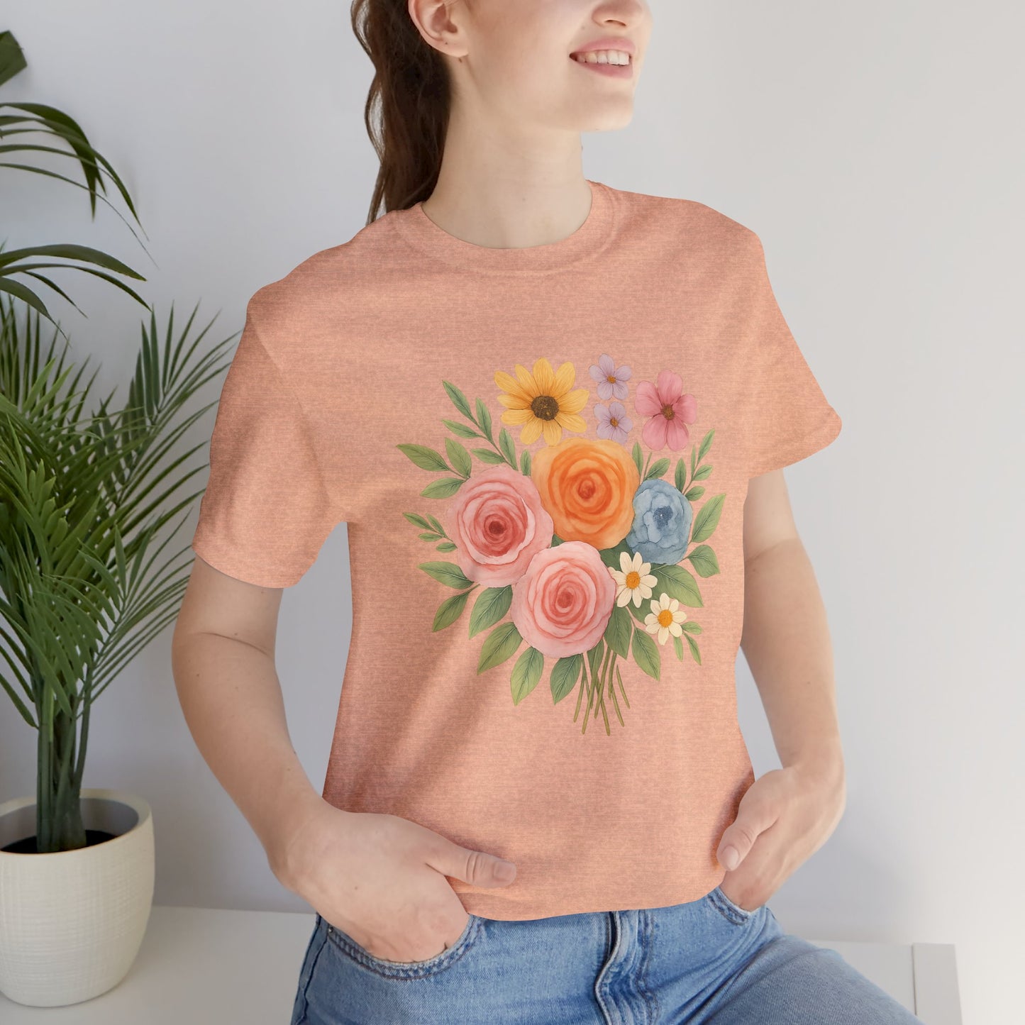 Watercolor Bouquet T-Shirt | Garden T-Shirt- Unisex Fit