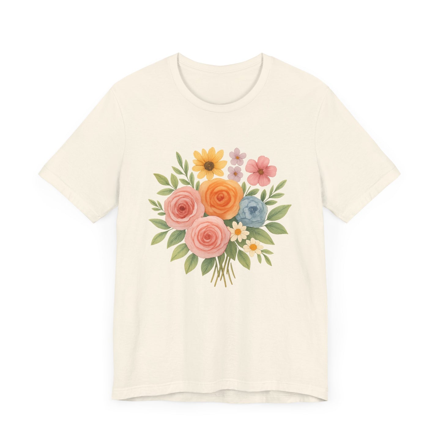 Watercolor Bouquet T-Shirt | Garden T-Shirt- Unisex Fit
