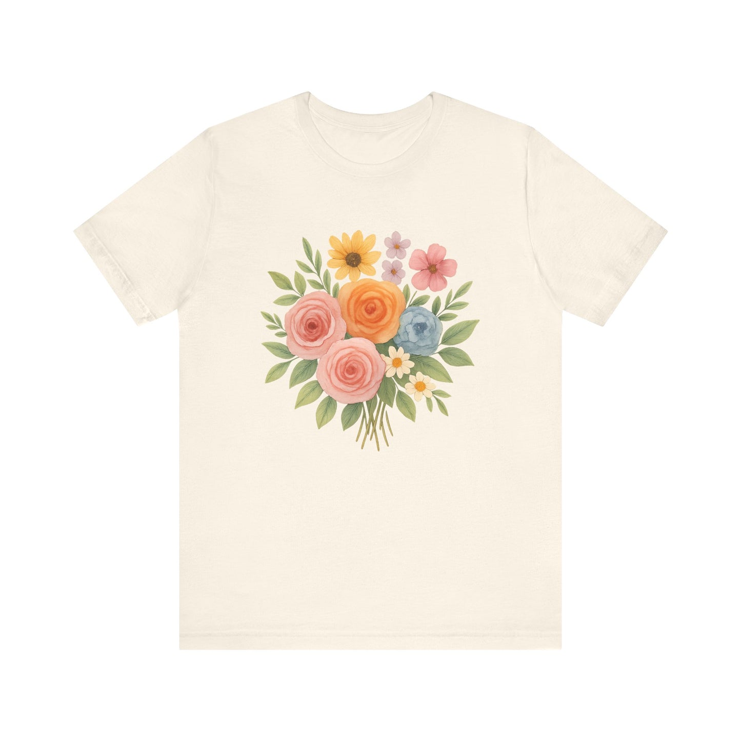 Watercolor Bouquet T-Shirt | Garden T-Shirt- Unisex Fit