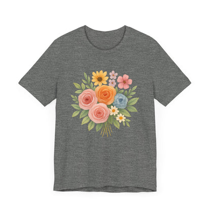 Watercolor Bouquet T-Shirt | Garden T-Shirt- Unisex Fit