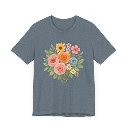 Watercolor Bouquet T-Shirt | Garden T-Shirt- Unisex Fit