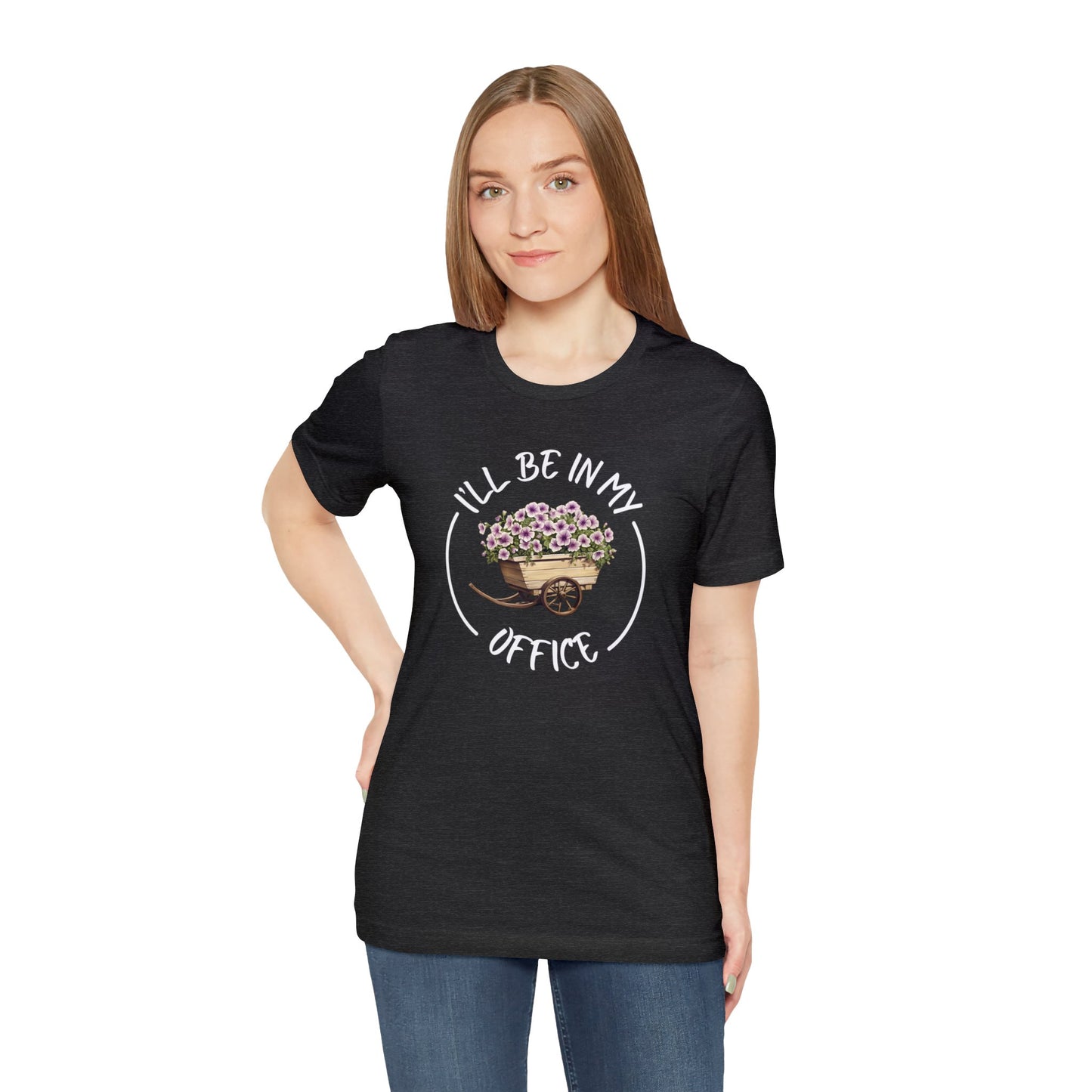 I'll Be in My Office Shirt -Purple Flowers- Unisex Bella Canvas
