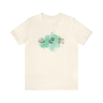 Succulent with Watercolor Splash T-Shirt | Gardening Shirt Unisex Fit