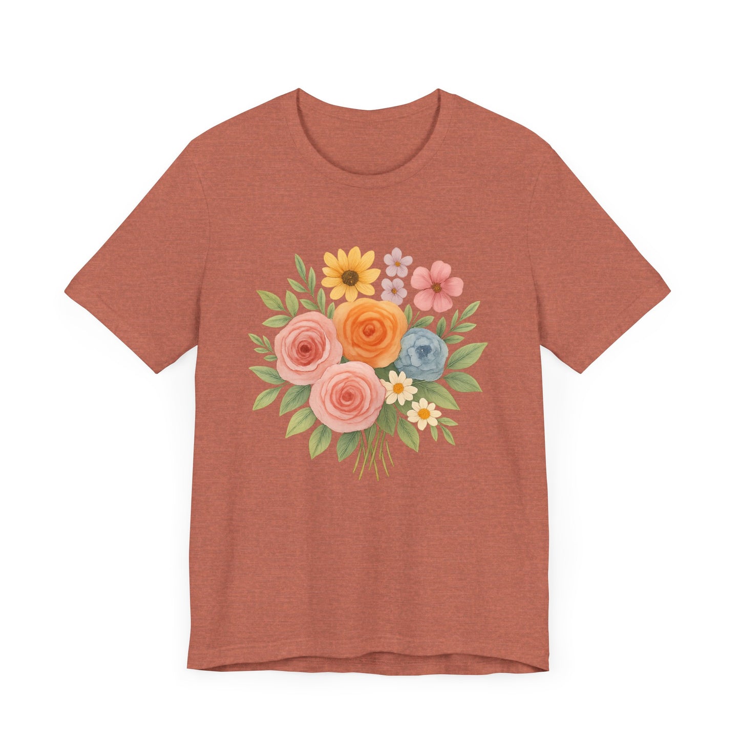 Watercolor Bouquet T-Shirt | Garden T-Shirt- Unisex Fit