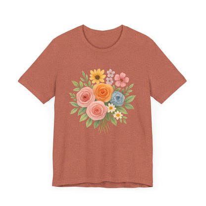 Watercolor Bouquet T-Shirt | Garden T-Shirt- Unisex Fit