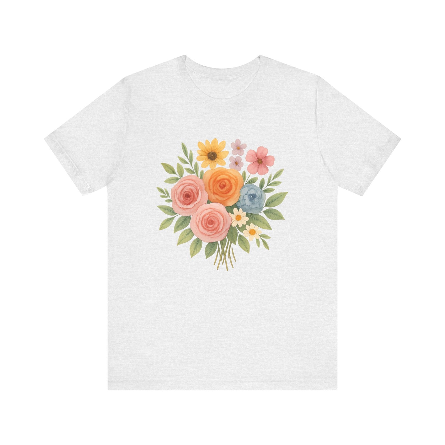 Watercolor Bouquet T-Shirt | Garden T-Shirt- Unisex Fit