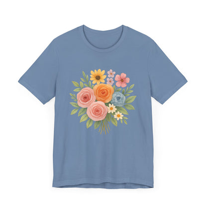 Watercolor Bouquet T-Shirt | Garden T-Shirt- Unisex Fit