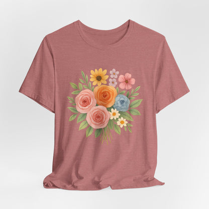 Watercolor Bouquet T-Shirt | Garden T-Shirt- Unisex Fit