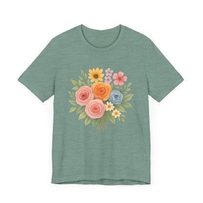 Watercolor Bouquet T-Shirt | Garden T-Shirt- Unisex Fit