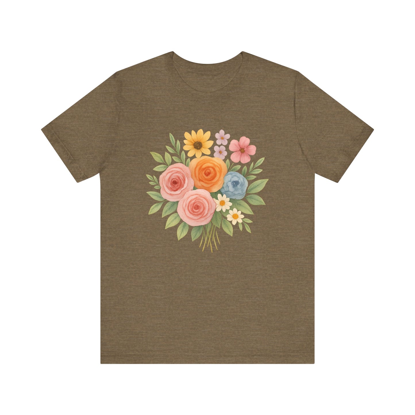 Watercolor Bouquet T-Shirt | Garden T-Shirt- Unisex Fit