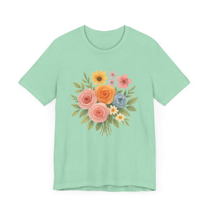 Watercolor Bouquet T-Shirt | Garden T-Shirt- Unisex Fit