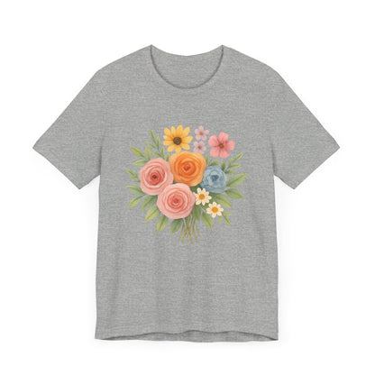 Watercolor Bouquet T-Shirt | Garden T-Shirt- Unisex Fit