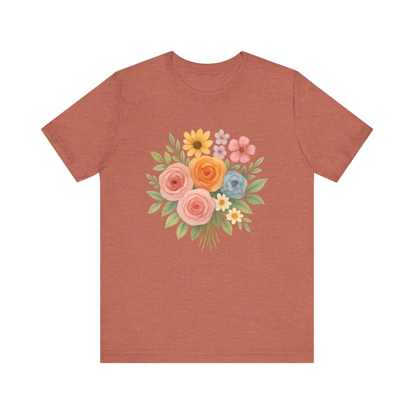 Watercolor Bouquet T-Shirt | Garden T-Shirt- Unisex Fit
