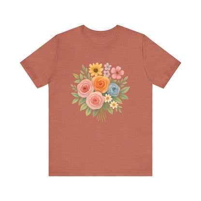 Watercolor Bouquet T-Shirt | Garden T-Shirt- Unisex Fit