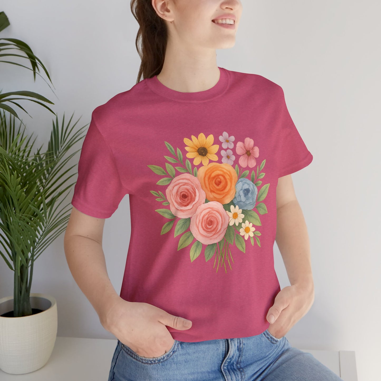 Watercolor Bouquet T-Shirt | Garden T-Shirt- Unisex Fit