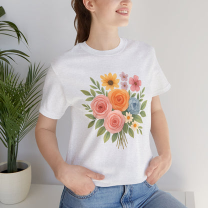 Watercolor Bouquet T-Shirt | Garden T-Shirt- Unisex Fit