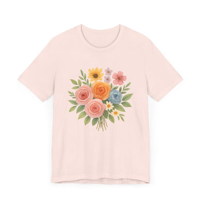 Watercolor Bouquet T-Shirt | Garden T-Shirt- Unisex Fit