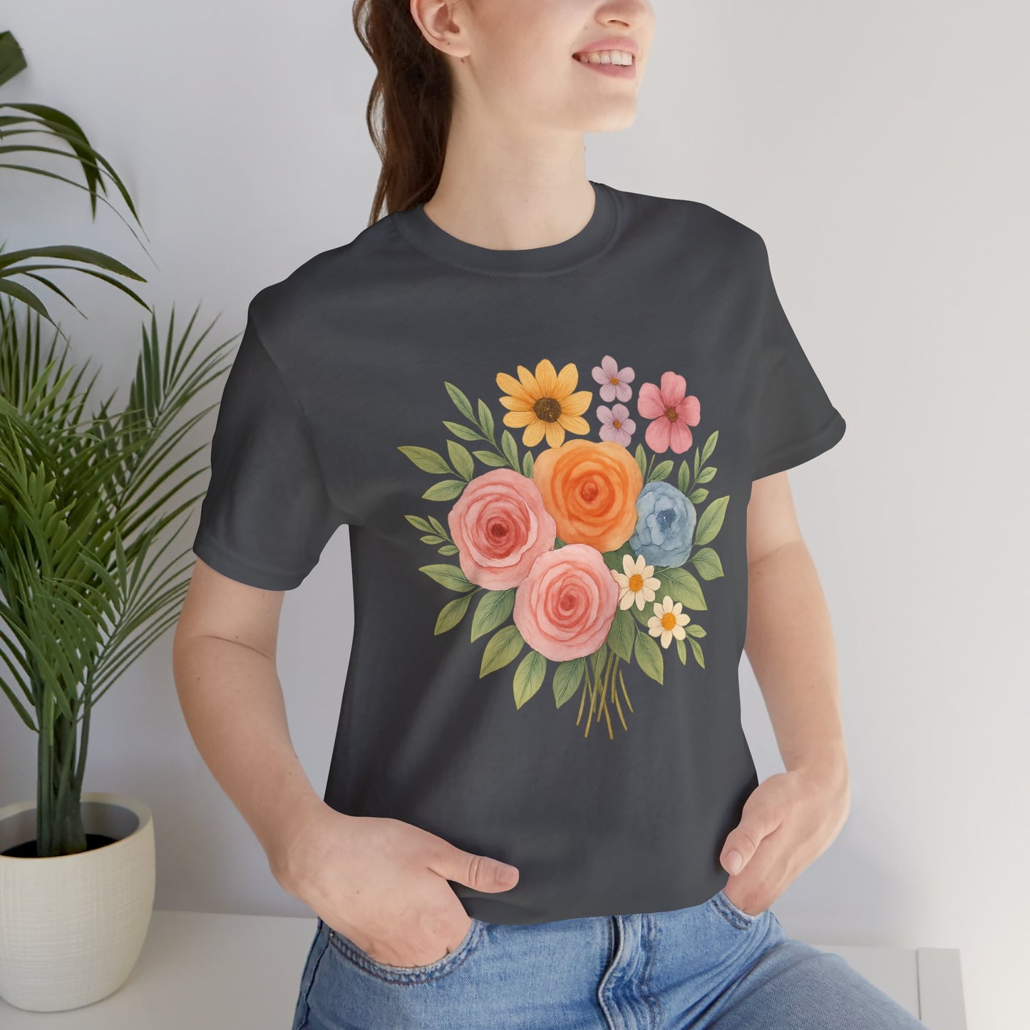 Watercolor Bouquet T-Shirt | Garden T-Shirt- Unisex Fit