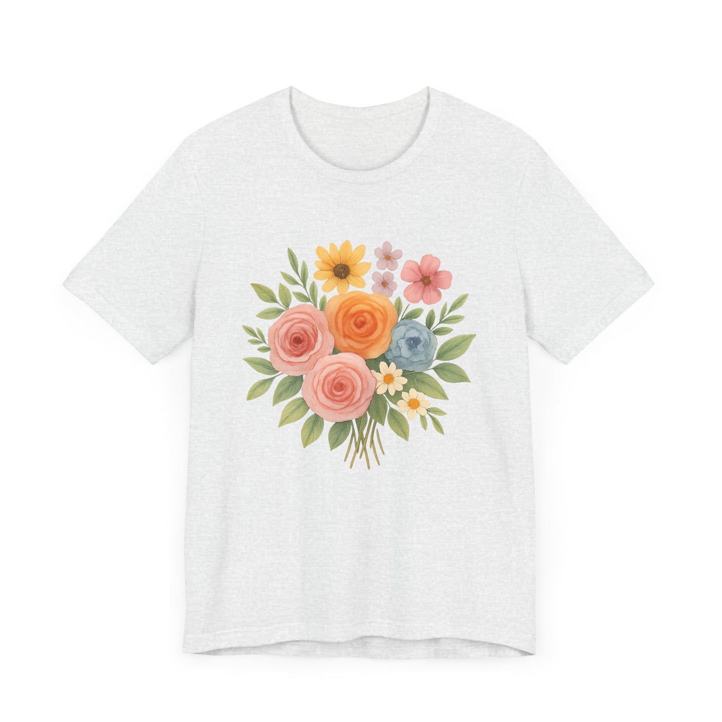 Watercolor Bouquet T-Shirt | Garden T-Shirt- Unisex Fit