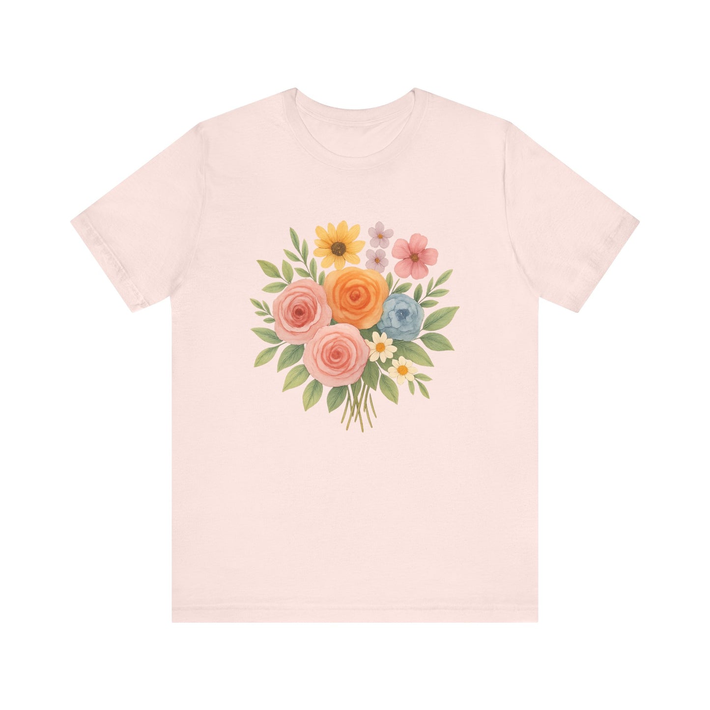 Watercolor Bouquet T-Shirt | Garden T-Shirt- Unisex Fit