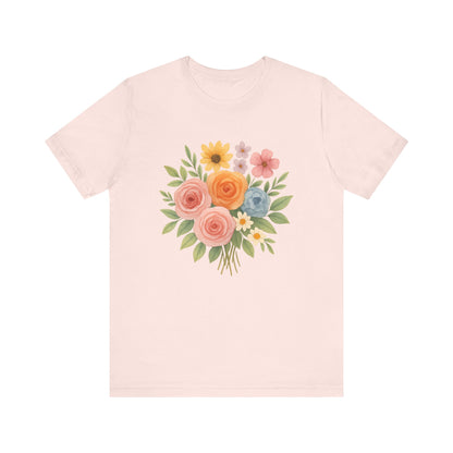 Watercolor Bouquet T-Shirt | Garden T-Shirt- Unisex Fit