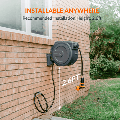 Retractable Garden Hose Reel-1/2in-78ft