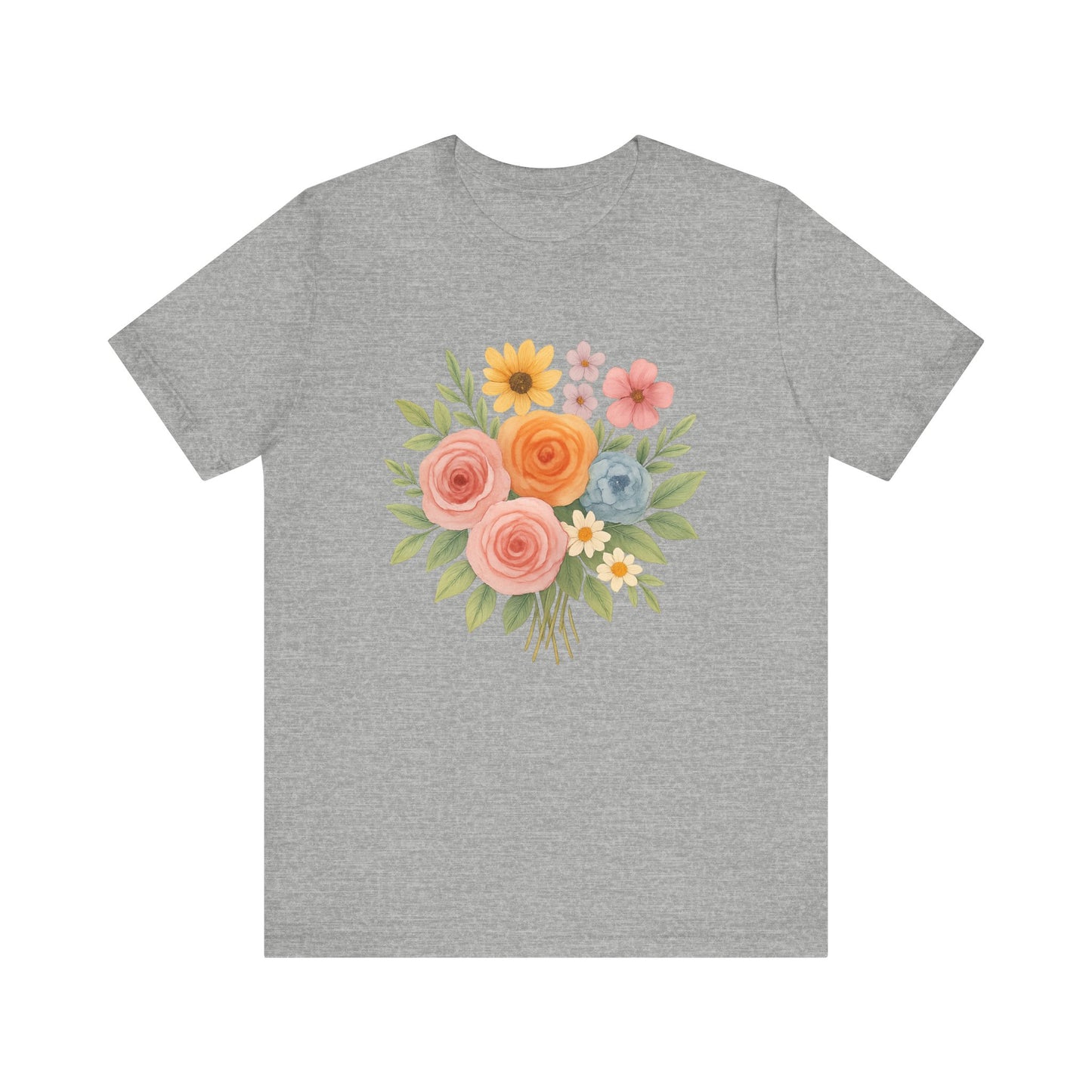 Watercolor Bouquet T-Shirt | Garden T-Shirt- Unisex Fit