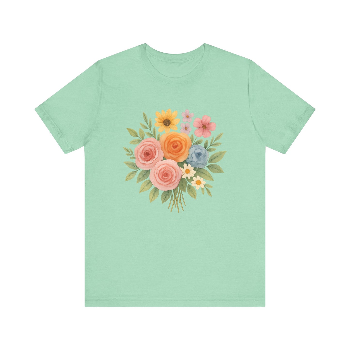 Watercolor Bouquet T-Shirt | Garden T-Shirt- Unisex Fit