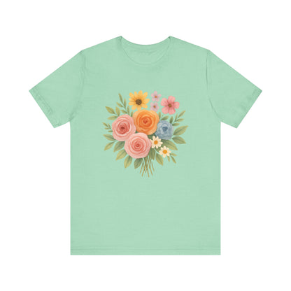 Watercolor Bouquet T-Shirt | Garden T-Shirt- Unisex Fit