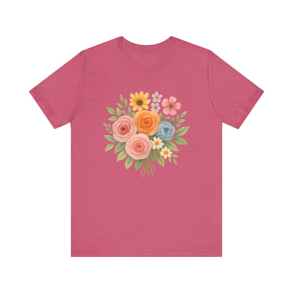 Watercolor Bouquet T-Shirt | Garden T-Shirt- Unisex Fit