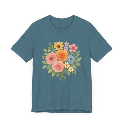Watercolor Bouquet T-Shirt | Garden T-Shirt- Unisex Fit