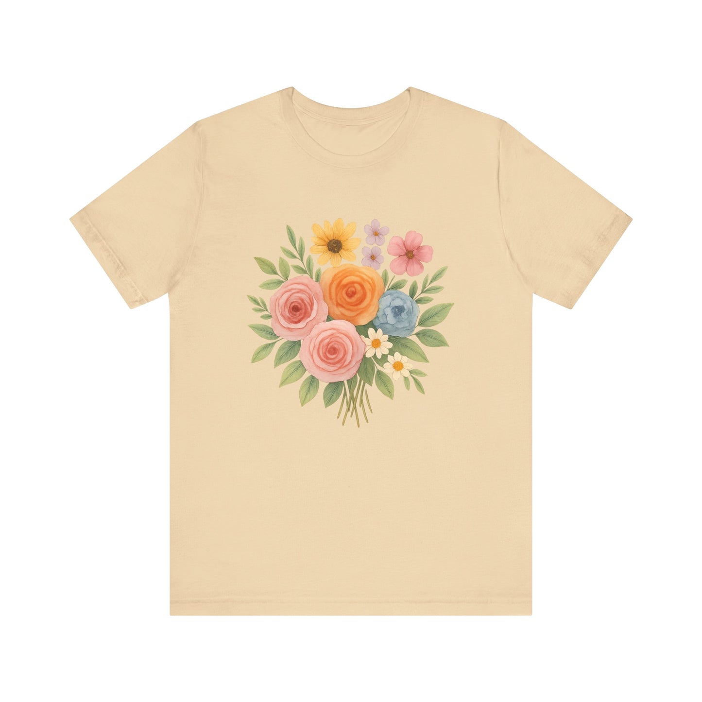 Watercolor Bouquet T-Shirt | Garden T-Shirt- Unisex Fit