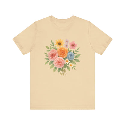 Watercolor Bouquet T-Shirt | Garden T-Shirt- Unisex Fit