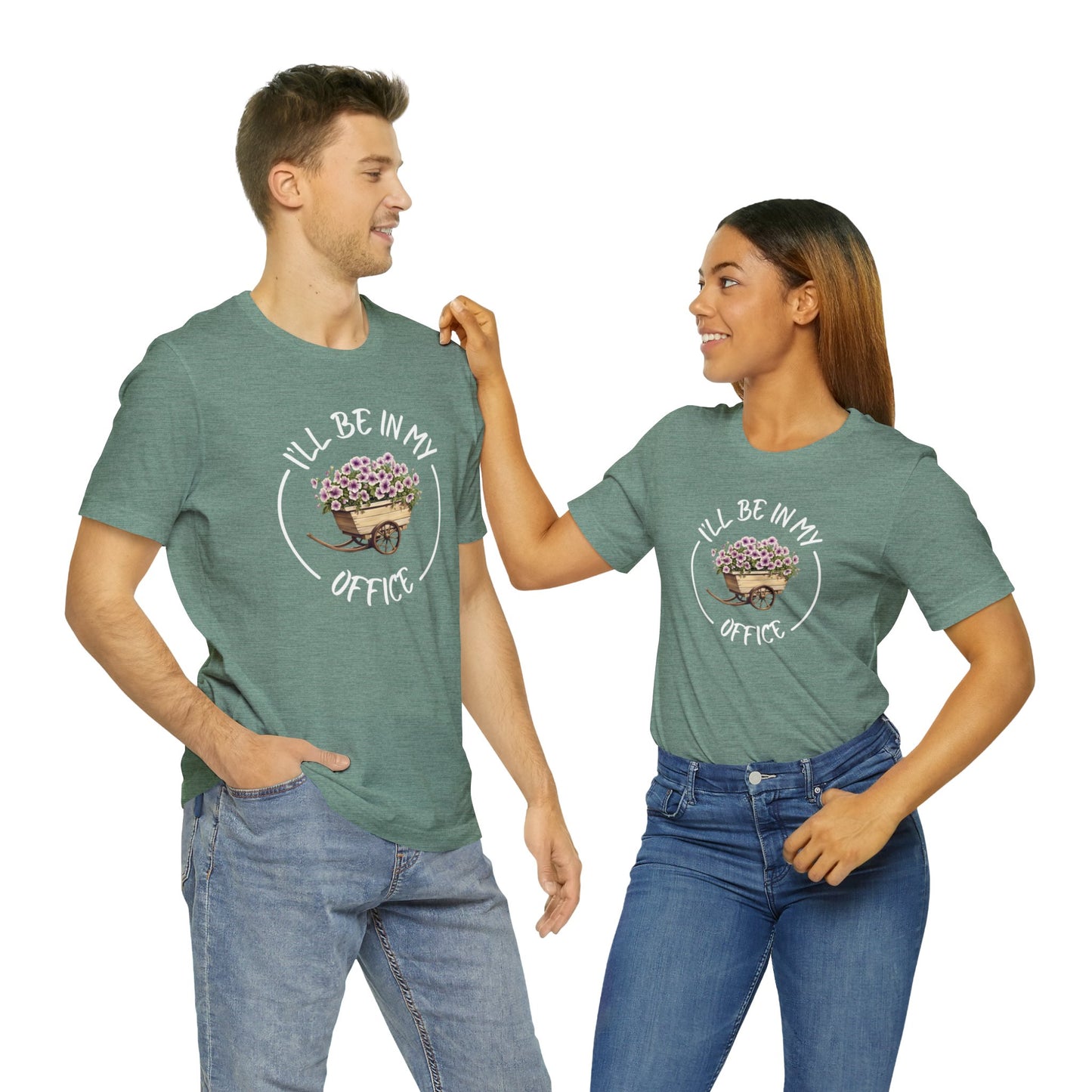 I'll Be in My Office Shirt -Purple Flowers- Unisex Bella Canvas