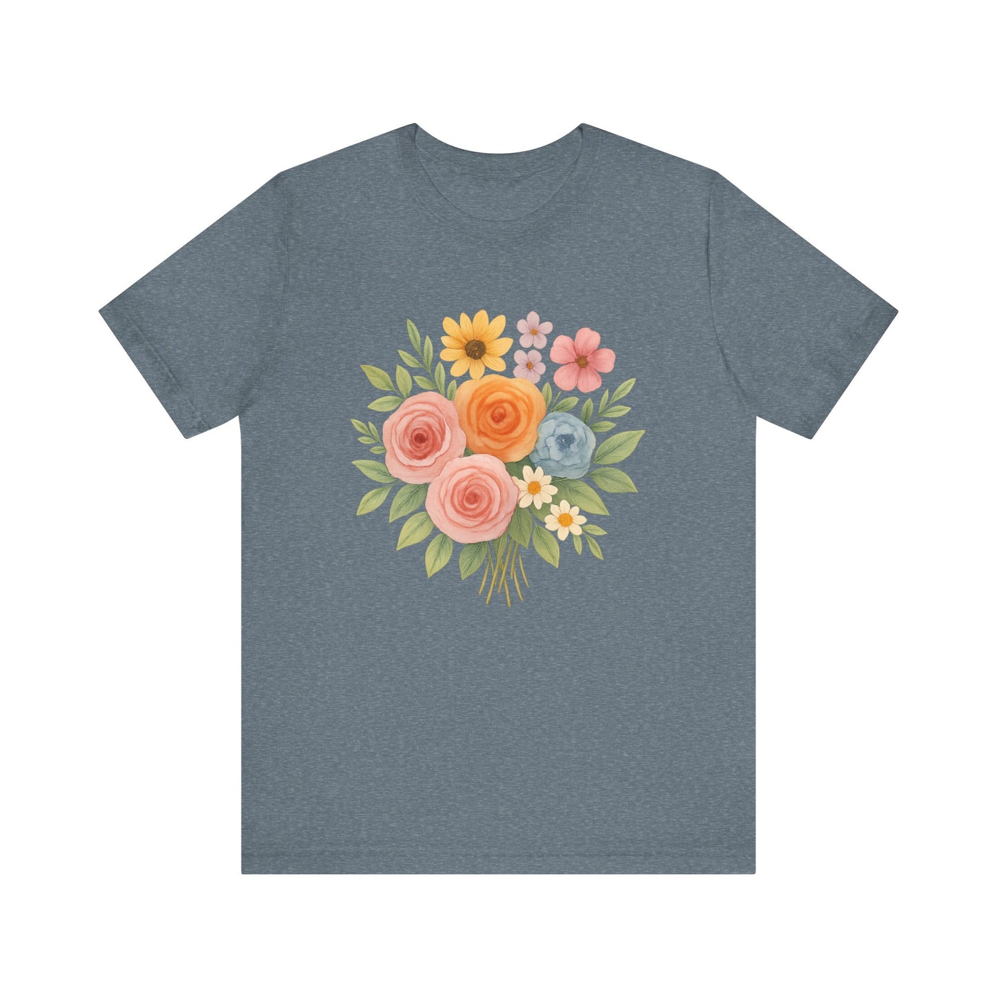 Watercolor Bouquet T-Shirt | Garden T-Shirt- Unisex Fit