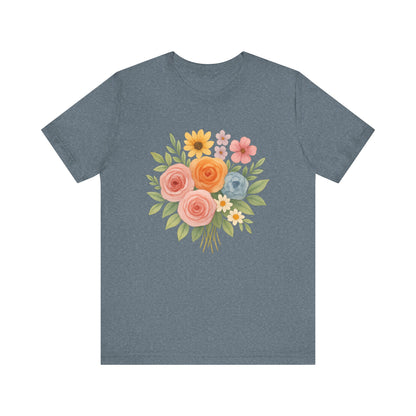 Watercolor Bouquet T-Shirt | Garden T-Shirt- Unisex Fit