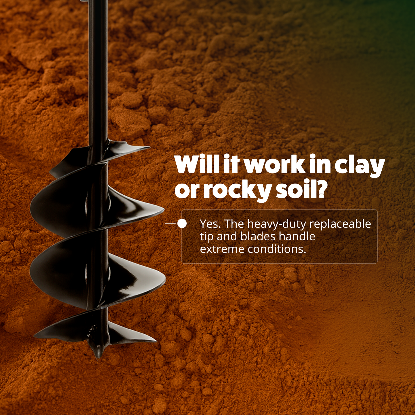 8 Inch Auger with Heavy-Duty Tip (8" x 28")