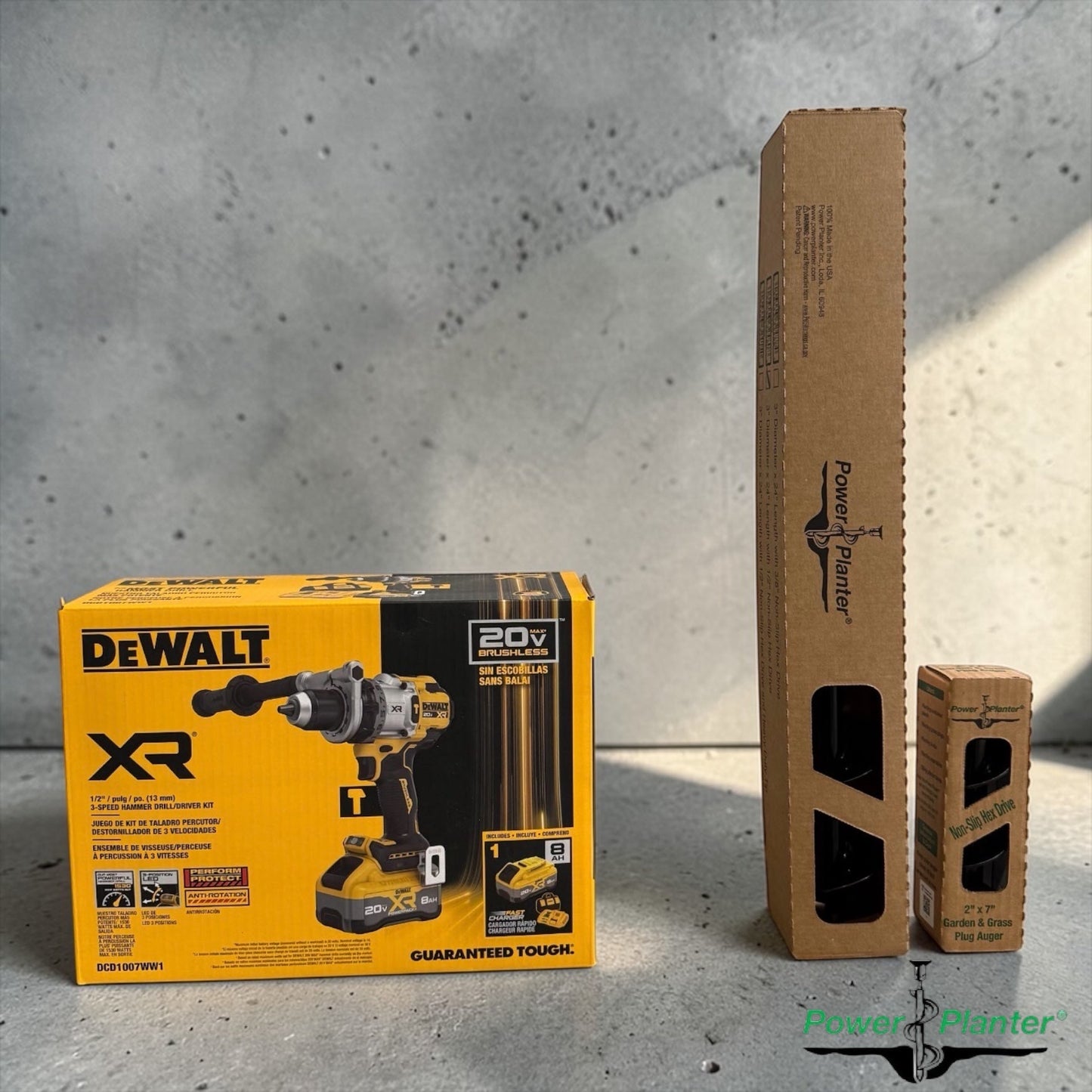 Easy Dig Gardener Starter Complete Bundle (2"x 7", 3"x 24" and DEWALT DCD1007WW1 20V MAX* XR®)