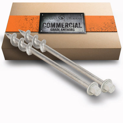 Ground Grabba Commercial Grade 18" Anchors (450mm) - 2 Pack