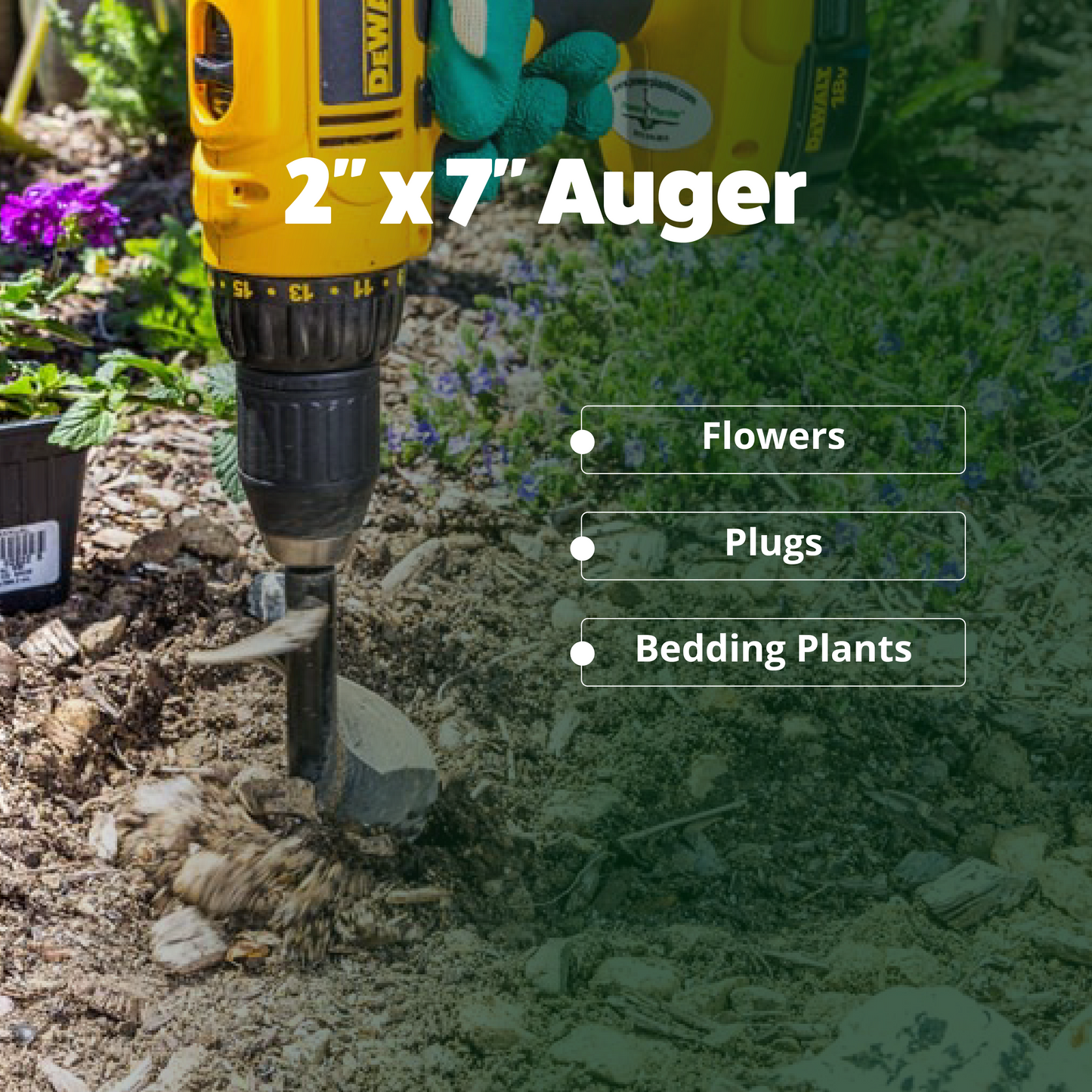 Garden Auger Starter Pack (2" x 7" and 3" x 7")